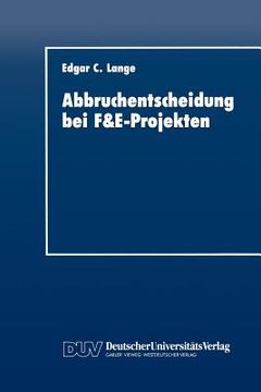 portada abbruchentscheidung bei f&e-projekten (in German)