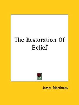 portada the restoration of belief (in English)