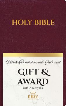 portada Nrsv Updated Edition Gift & Award Bible With Apocrypha (Imitation Leather, Burgundy) (en Inglés)