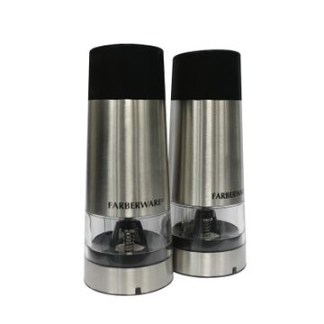 dispensador Transparente Salter 7605 clxr Set Molinillo de Sal y Pimienta Perfecto para el Himalaya plástico Fino y Grande 