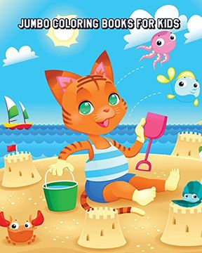portada Jumbo Coloring Books for Kids: A Kids Coloring Book With Fun, Easy and Relaxing Coloring Pages (Perfect for Ocean Animal Lovers) 