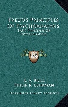 portada freud's principles of psychoanalysis: basic principles of psychoanalysis (en Inglés)