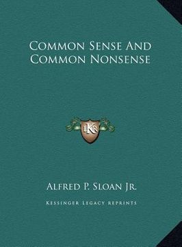 portada common sense and common nonsense (en Inglés)