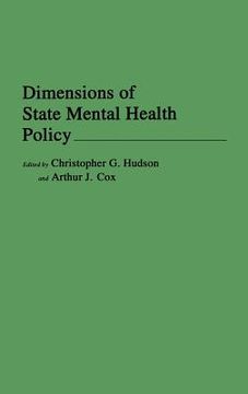 portada dimensions of state mental health policy (en Inglés)