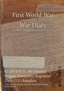 portada 62 DIVISION 186 Infantry Brigade Hampshire Regiment 2/4th (T.F.) Battalion: 1 June 1918 - 28 February 1919 (First World War, War Diary, WO95/3087/3)