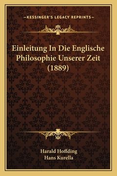 portada Einleitung In Die Englische Philosophie Unserer Zeit (1889) (en Alemán)