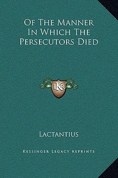 portada of the manner in which the persecutors died (in English)