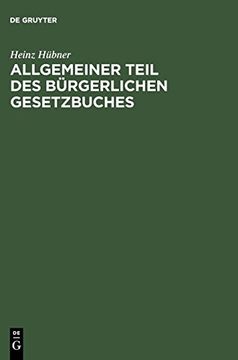 portada Allgemeiner Teil des Bürgerlichen Gesetzbuches (en Alemán)