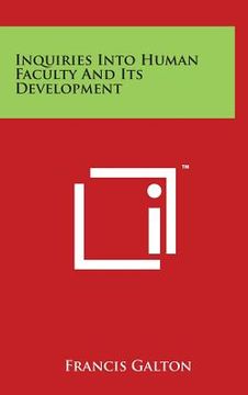 portada Inquiries Into Human Faculty And Its Development (en Inglés)