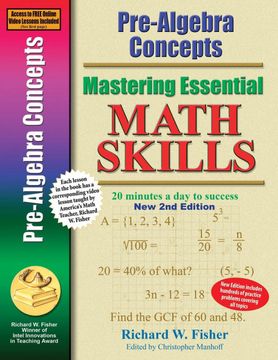 portada Pre-Algebra Concepts 2nd Edition, Mastering Essential Math Skills: 20 Minutes a day to Success (in English)