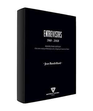 portada Entrevistas 1968 - 2008: Perspectivas Críticas Colección Creada por Roland Jaccard y Dirigida por Laurent de Sutter