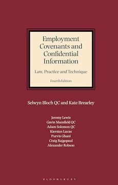 portada Employment Covenants and Confidential Information: Law, Practice and Technique (en Inglés)