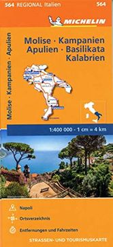 portada Michelin Molise, Kampanien, Apulien, Basilikata, Kalabrien: Straßen- und Tourismuskarte 1: 400. 000 (Michelin Regionalkarten) (in German)