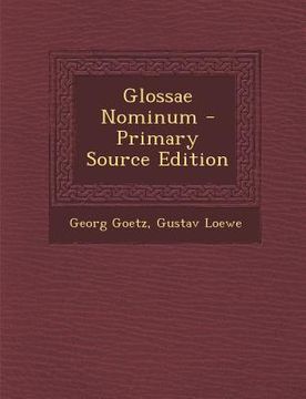 portada Glossae Nominum (in Latin)