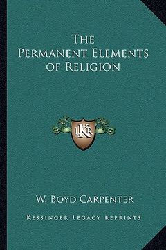 portada the permanent elements of religion