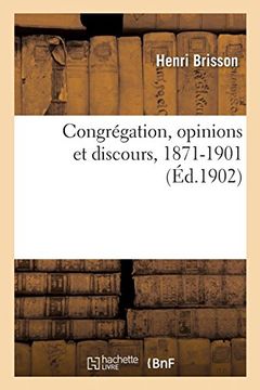 portada Congrégation, Opinions et Discours, 1871-1901 (Bnf. Hist. Europe) 