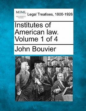 portada institutes of american law. volume 1 of 4 (en Inglés)