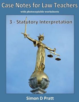 portada Case Notes for Law Teachers: Statutory Interpretation