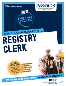 portada Registry Clerk (C-4344): Passbooks Study Guide Volume 4344