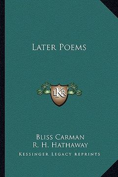 portada later poems (en Inglés)
