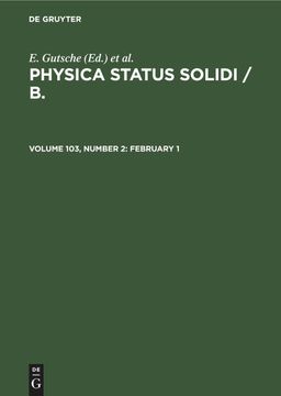 portada Physica Status Solidi / b. , Volume 103, Number 2, February 1 (in English)