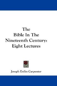 portada the bible in the nineteenth century: eight lectures (en Inglés)