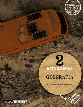 portada Geografia 2º Bachillerato Mundua Helburu Navarra / Pais Vasco (en Euskera)
