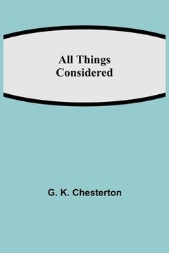 portada All Things Considered