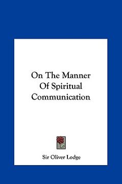 portada on the manner of spiritual communication (en Inglés)