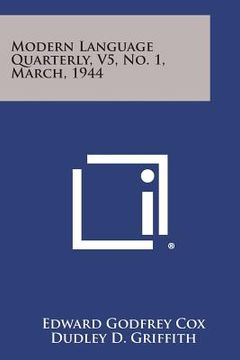 portada Modern Language Quarterly, V5, No. 1, March, 1944