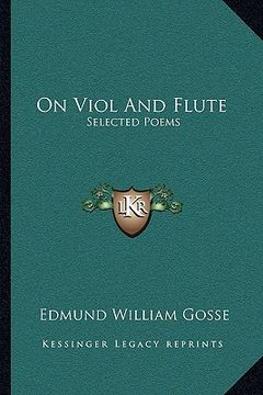 portada on viol and flute: selected poems (en Inglés)