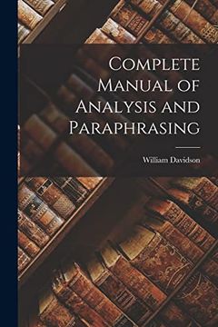 portada Complete Manual of Analysis and Paraphrasing (en Inglés)