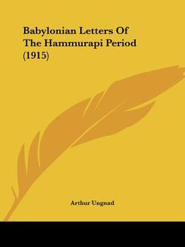 portada babylonian letters of the hammurapi period (1915) (in English)