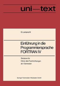 portada Einführung in Die Programmiersprache FORTRAN IV: Anleitung Zum Selbststudium (en Alemán)