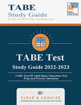 portada TABE Test Study Guide: TABE Test Of Adult Basic Education Test Prep and Practice Questions (en Inglés)