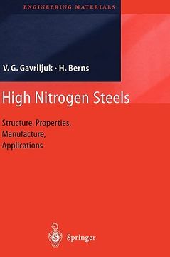 portada high nitrogen steels: structure, properties, manufacture, applications (en Inglés)
