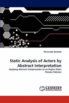 portada static analysis of actors by abstract interpretation (en Inglés)