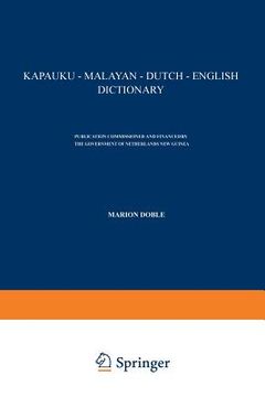 portada Kapauku -- Malayan -- Dutch -- English Dictionary