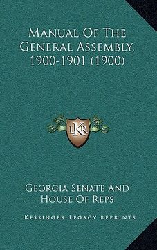 portada manual of the general assembly, 1900-1901 (1900) (en Inglés)