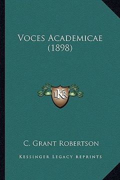 portada voces academicae (1898) (in English)