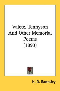 portada valete, tennyson and other memorial poems (1893)
