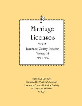 portada Lawrence County Missouri Marriages 1930-1936 (en Inglés)