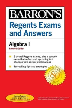 portada Regents Exams and Answers: Algebra I, Fourth Edition (en Inglés)
