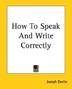 portada how to speak and write correctly