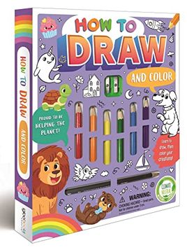 portada How to Draw and Color Set: With 6 Colored Pencils & Sketching Pencil 