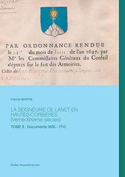 portada La Seigneurie de Lanet en Hautes-Corbières (Vème-Xixème Siècles) (in French)