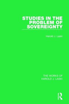portada Studies in the Problem of Sovereignty (Works of Harold J. Laski) (en Inglés)