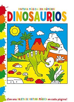 portada Pintura Mágica con Números: Dinosaurios