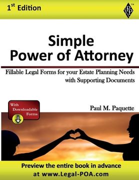 portada Simple Power of Attorney: Fillable Legal Forms for your Estate Planning Needs with Supporting Documents