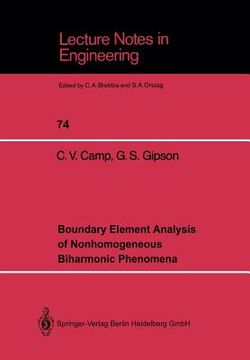 portada boundary element analysis of nonhomogeneous biharmonic phenomena (en Inglés)